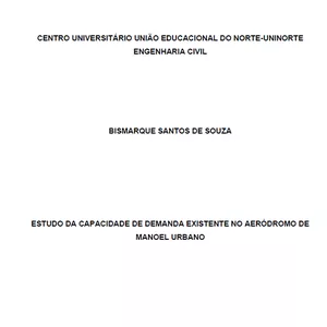 Imagem de capa para o Ebook ESTUDO DA CAPACIDADE DE DEMANDA EXISTENTE NO AERÓDROMO DE MANOEL URBANO