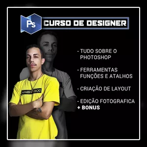 Imagem de capa para o Curso online Intensivo de Photoshop