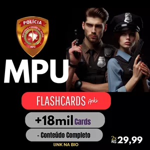 Imagem de capa para o Curso online MPU - POLÍCIA INSTITUCIONAL (CONCURSO 2025)- FLASHCARDS