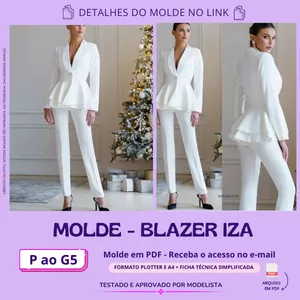Imagem de capa para o Curso online MOLDE CONJUNTO BLAZER IZA 