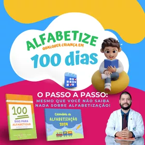 Imagem de capa para o Curso online ALFABETIZAÇÃO EM 100 DIAS - PASSO A PASSO COM PLANEJAMENTO