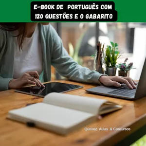 Imagem de capa para o Ebook E-BOOK DE PORTUGUÊS COM 120 QUESTÕES DA BANCA IAN E O GABARITO 