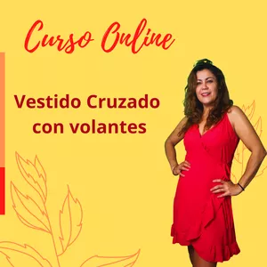 Imagen de portada para Curso online Curso Vestido Cruzado con Volantes con patrón