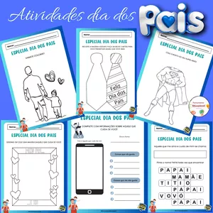 Imagem de capa para o Ebook 👨‍👧‍👦 ATIVIDADES DIA DOS PAIS/AQUELE QUE CUIDA DE MIM  📔