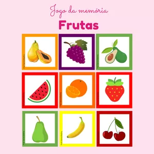Imagem de capa para o Ebook JOGO DA MEMÓRIA - FRUTAS