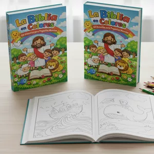 Imagen de portada para Ebook La Biblia en Colores: 50 Historias para Pequeñas Manitas