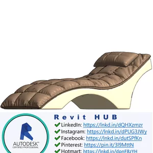 Cover image for Online course 3D HQ Revit family - Leather Chaise Longue 001
