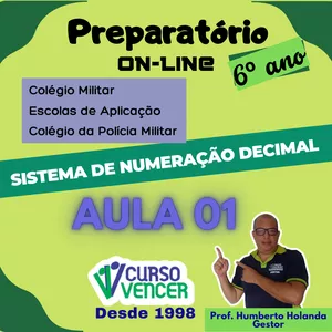 Imagem de capa para o Curso online COLÉGIOS MILITARES 6º ano - SISTEMA DE NUMERAÇÃO DECIMAL