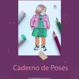 Imagem de capa para o Ebook Caderno de Poses Teen-Inf-Masc-Fem