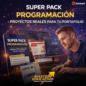 Imagen de portada para Ebook SUPER PACK PROGRAMACIÓN – PROYECTOS REALES PARA TU PORTAFOLIO