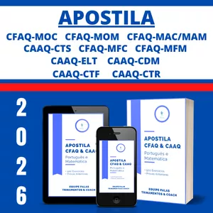 Imagem de capa para o Curso online Apostila CFAQ-MOC-MOM-MAC/MAM, CAAQ-CTS, CFAQ-MFC, CFAQ-MFM, CAAQ-ELT, CAAQ-CDM, CAAQ-CTF &amp; CAAQ-CTR 2026 + 500 Questões + 74 Provas Anteriores + Resolução Em Vídeo das Questões de Matemática das Provas.