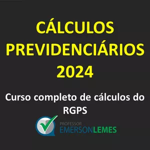 Imagem de capa para o Curso online CÁLCULOS PREVIDENCIÁRIOS 2024