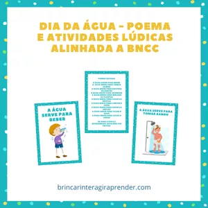Imagem de capa para o Curso online Cartazes Dia da água - Poema e Atividades Lúdicas alinhada a BNCC