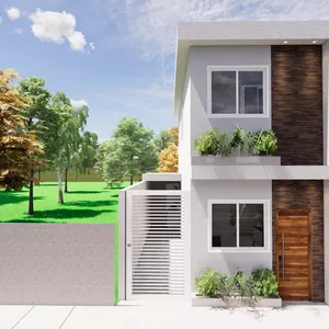 Imagem de capa para o Curso online Arquivos do projeto de  Sobrado moderno para terreno 5x10 REF.118
