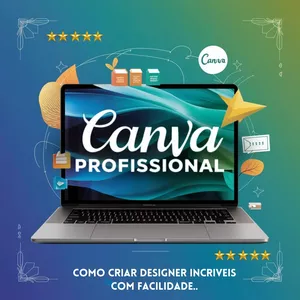 Imagem de capa para o Curso online Canva Profissional: Como Criar Designs Incríveis com Facilidade.
