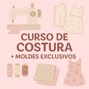 Imagem de capa para o Curso online Curso de Costura + Moldes Exclusivos!