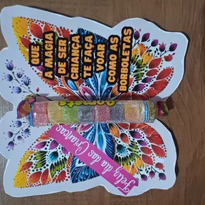 Imagem de capa para o Ebook Cartão  borboleta dia das crianças 🟣 