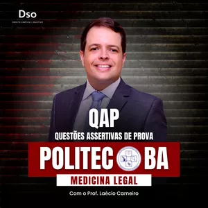 Imagem de capa para o Curso online Reta Final DPT BA - Polícia Técnica da Bahia - (Medicina Legal) - Questões Assertivas de Prova (QAP) - Prof. Laécio Carneiro