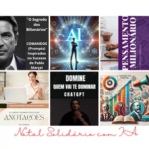 Imagem de capa para o Ebook Natal Solidário com IA: Coleção de Livros para Fazer o Bem