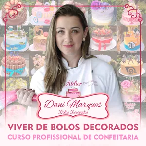 Imagem de Viver de Bolos Decorados | Curso Profissional de Confeitaria com Dani Marques criado por Dani Marques na hotmart