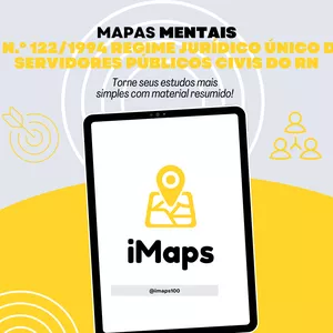 Imagem de capa para o Ebook Mapas Mentais LEI N.º 122/1994 regime jurídico único dos servidores públicos civis do RN