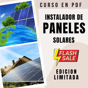 Imagen de portada para Ebook Curso digital de INSTALACION DE PANELES SOLARES| + de 320 Hojas en PDF 