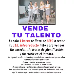 Imagen de portada para Evento online VENDE TU TALENTO CLASE EN VIVO