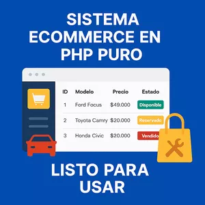 Imagen de portada para Curso online 🛒 Sistema Ecommerce en PHP Puro + Panel Administrativo