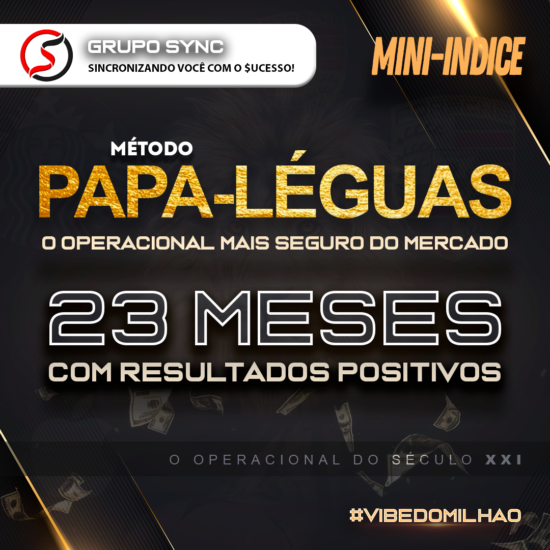 Imagem do curso Método Papa-Léguas Mini Índice B3 - O Operacional Mais Seguro da Bolsa de Valores