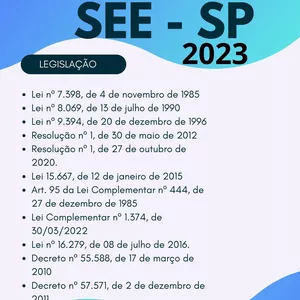 Imagem de capa para o Ebook Apostila Concurso SEE - SP 2023