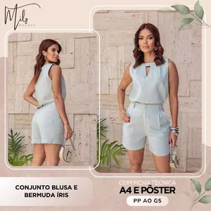 Imagem de capa para o Ebook Conjunto Blusa e Bermuda Íris