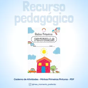 Imagem de capa para o Ebook Caderno de Atividades. Minhas Primeiras Pinturas