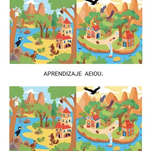 Imagen de portada para Ebook Aprendizaje AEIOU: Vocales para niños 