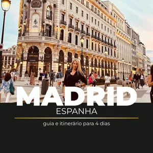 Imagem de capa para o Ebook ROTEIRO DE VIAGEM | MADRID ESPANHA | 4 DIAS + PLANILHA DE GASTOS GRÁTIS