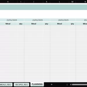 Cover image for Ebook Food Planner Template Excel