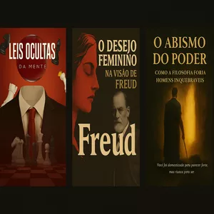 Imagem de capa para o Ebook “O ABISMO DO PODER” - "O DESEJO FEMININO - NA VISÃO DE FREUD" - "LEIS OCULTAS DA MENTE"