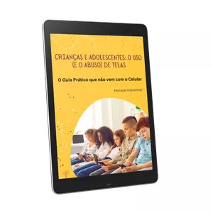 Imagem de capa para o Ebook CRIANÇAS E ADOLESCENTES: O USO (E O ABUSO) DE TELAS  - O Guia Prático que não vem com o Celular
