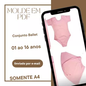 Imagem de capa para o Ebook Molde conjunto ballet infantil 