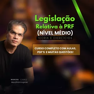 Imagem de capa para o Curso online Legislação Relativa à PRF (Nível Médio) - Teoria e Exercícios