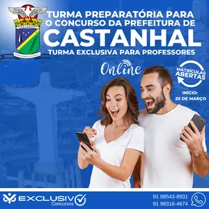 Imagem de capa para o Curso online Turma Preparatória Online Prefeitura de Castanhal