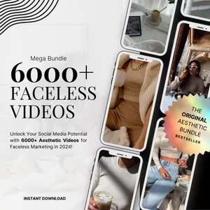 Cover image for Online course 6000+ Aesthetic Faceless Reels Templates Mega Bundle