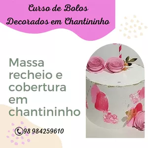 Imagem de capa para o Ebook curso basico de bolos e recheios 