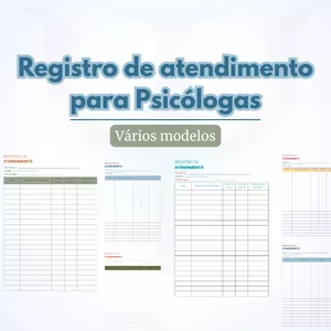 Imagem de capa para o Ebook Modelos de Registro de atendimento para psicólogas