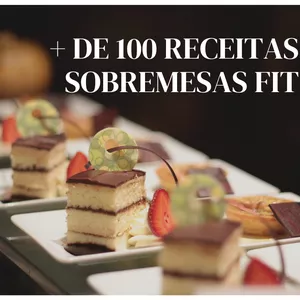 Imagem de capa para o Ebook + de 100 Receitas Sobremesas Fit