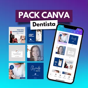 Imagem de capa para o Ebook Pack Canva - Dentistas