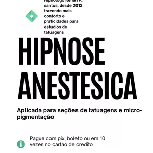 Hipnose anestesica para fazer tatuagem e micropigmentação