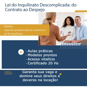 Imagem do curso Locação Sem Dor de Cabeça  - Aprenda tudo sobre a Lei do Inquilinato e evite prejuízos em contratos de aluguel.