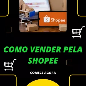 Imagem de capa para o Ebook E-Book - Como vender no Shopee, prático e fácil