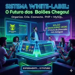 Imagem de capa para o Curso online Sistema de Gestão de Bolões Esportivos + Painel Admin