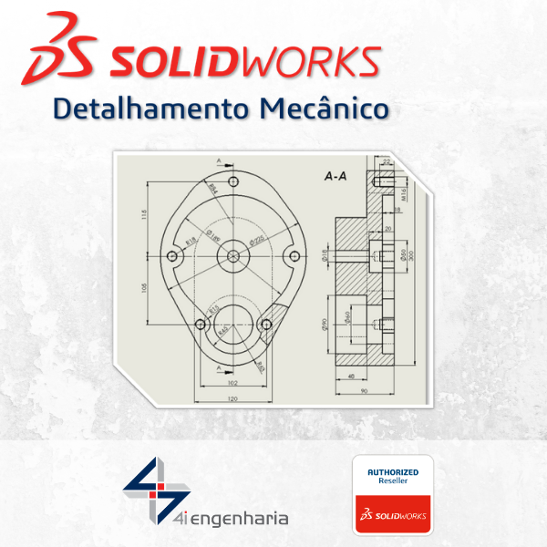 Imagem de Curso SOLIDWORKS Detalhamento Mecânico criado por 4i Engenharia - Revenda Oficial da SOLIDWORKS na hotmart
